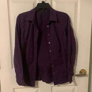 Grape Talbots button down blouse